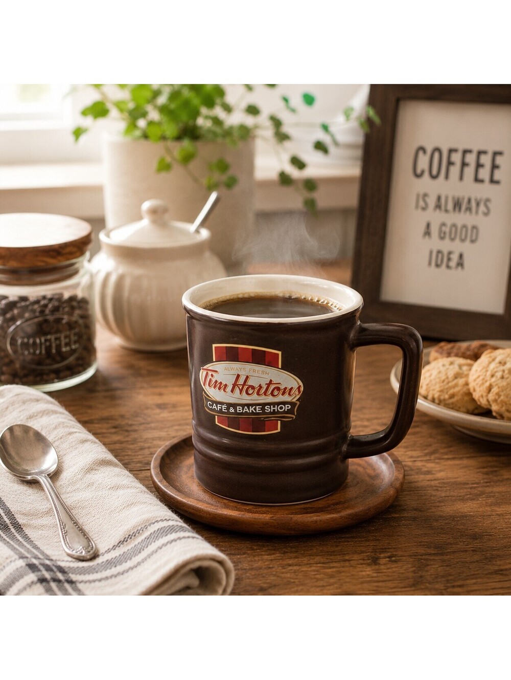 Tim Hortons 2014 Abu Dhabi Limited Edition Brown Coffee Mug Collectible